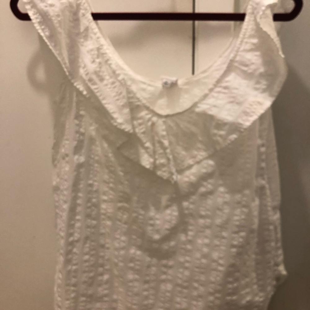 Gap | Sleeveless Ruffle V-Neck Top | XS - Picture 3 of 6